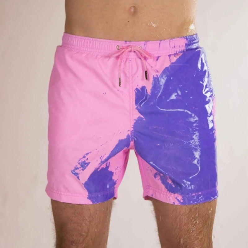 Men's Color-Change Beach Swim Shorts – Quick-Dry Surfing & Diving Trunks | S–3XL