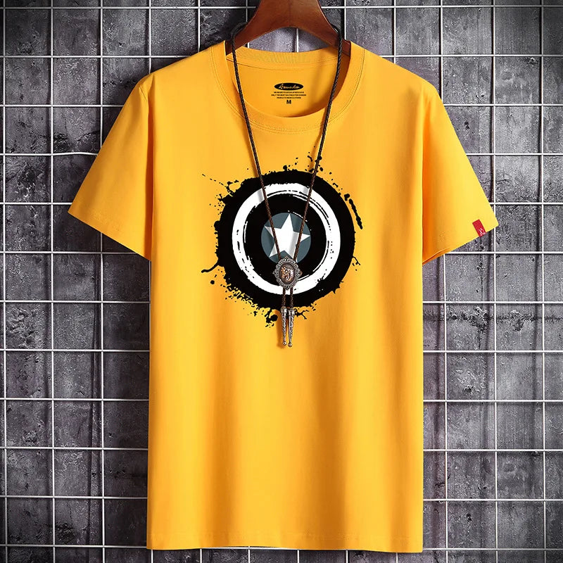 Men's Solid Cotton T-Shirt – Casual O-Neck Short Sleeve Tee | S–6XL