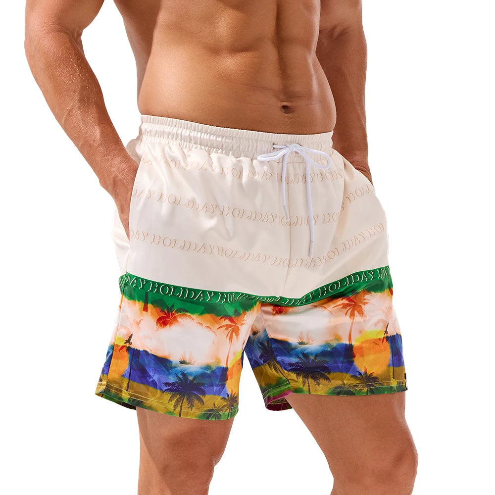 Men's Beach Swim Trunks – Quick-Dry Stretch Shorts with Pockets | XS–2XL