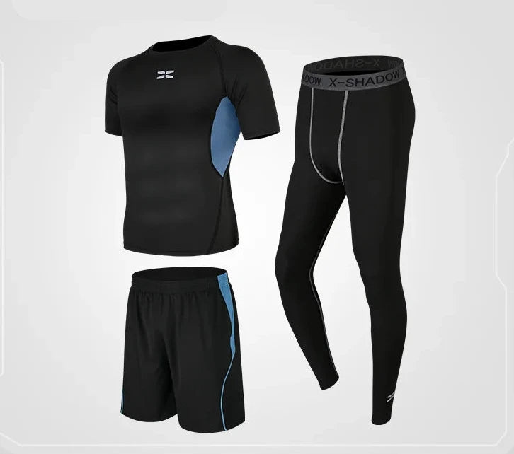 Men's Seamless Gym Set – Fitted Shirt & Shorts for Fitness, Yoga & Training | S–3XL