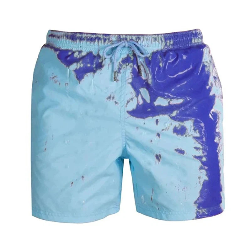 Men's Color-Change Beach Swim Shorts – Quick-Dry Surfing & Diving Trunks | S–3XL
