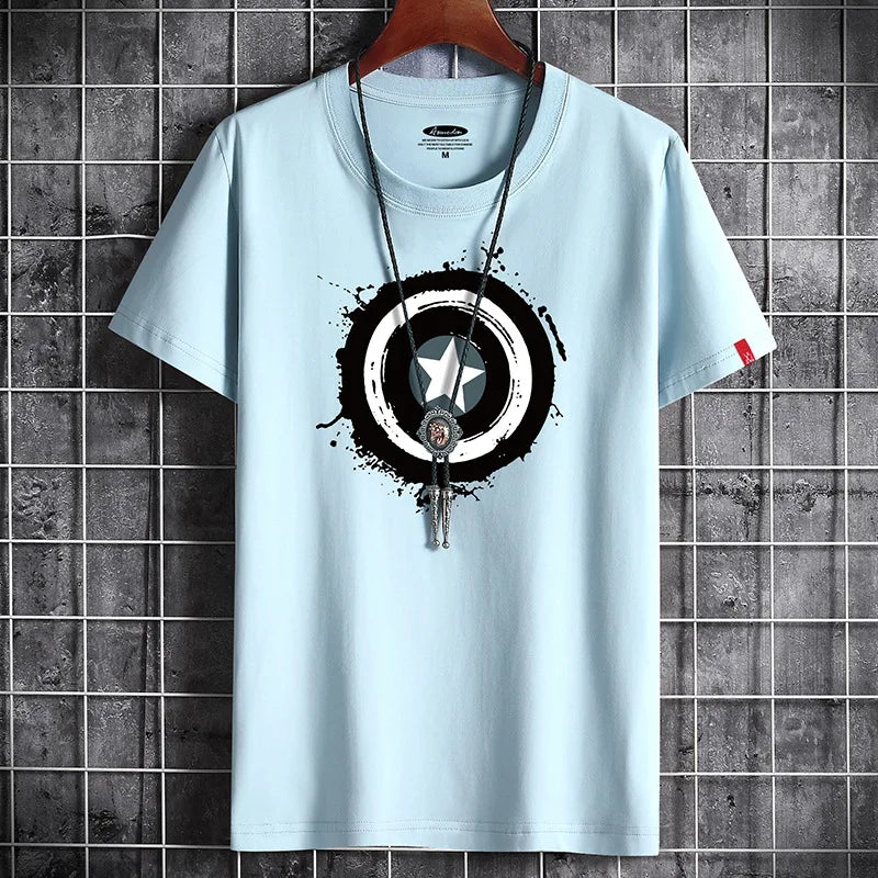 Men's Solid Cotton T-Shirt – Casual O-Neck Short Sleeve Tee | S–6XL