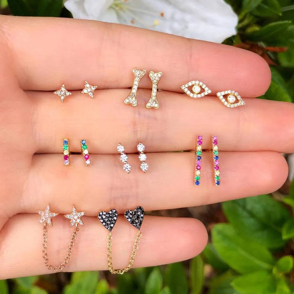 Women's Bohemian Shell & Starfish Dangle Earring Set – Beach Pearl Conch Drop Jewelry