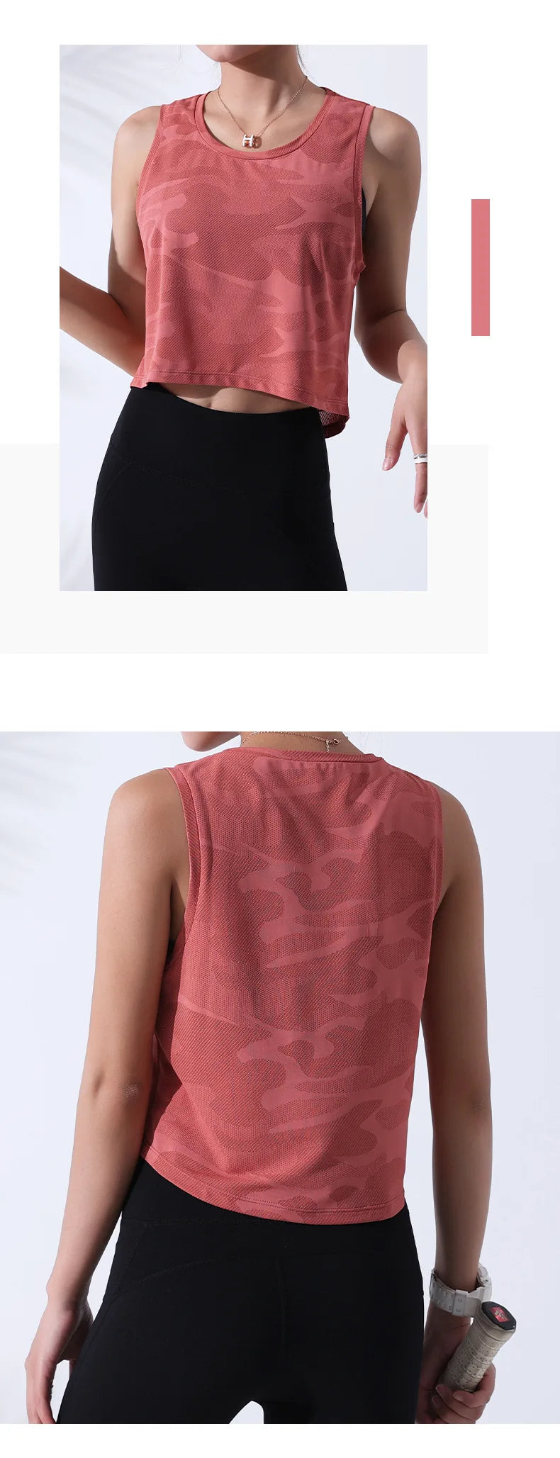 Women's Sleeveless Mesh Crop Tank Top – Breathable Gym & Yoga Vest