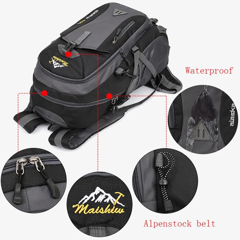 Waterproof Hiking Backpack for Men – Anti-Theft, 36-55L Outdoor Travel & Camping Bag