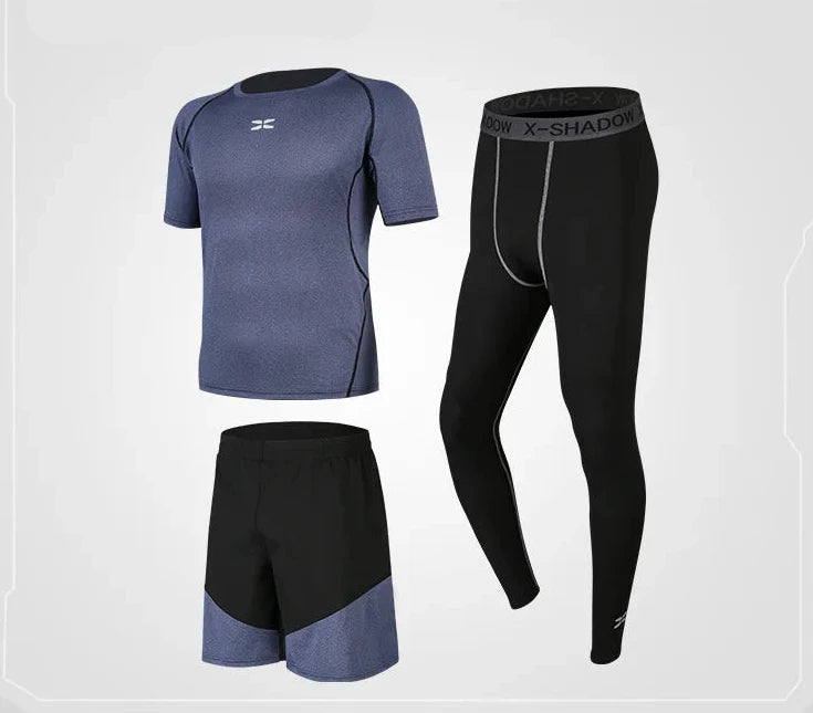 Men's Seamless Gym Set – Fitted Shirt & Shorts for Fitness, Yoga & Training | S–3XL