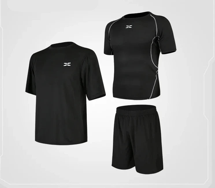 Men's Seamless Gym Set – Fitted Shirt & Shorts for Fitness, Yoga & Training | S–3XL