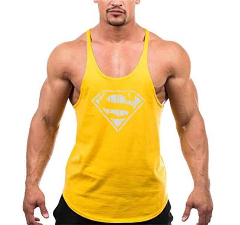 Men's Muscle Fit Tank Top – Cotton Gym Singlet for Bodybuilding & Training