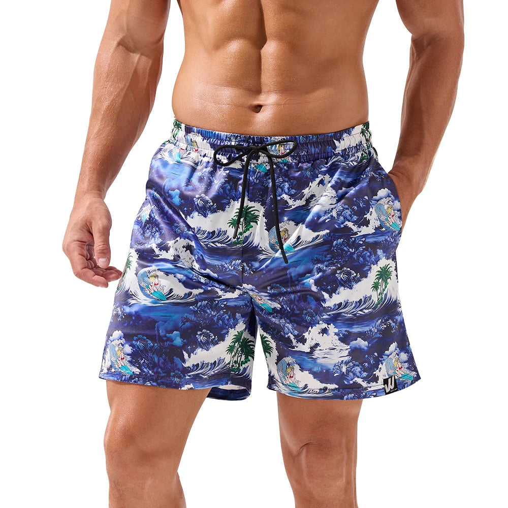 Men's Beach Swim Trunks – Quick-Dry Stretch Shorts with Pockets | XS–2XL