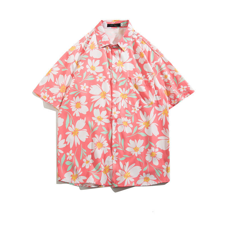 Quick-Dry Floral Hawaiian Beach Shirt | Men's & Women's Couple Style