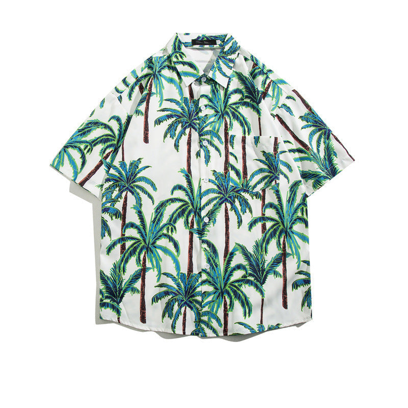 Quick-Dry Floral Hawaiian Beach Shirt | Men's & Women's Couple Style