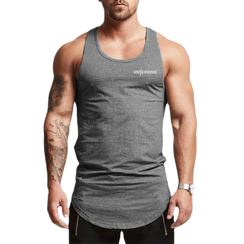 Men's Muscle Fit Cotton Gym Vest – Sweat-Absorbing Sleeveless Training Tank