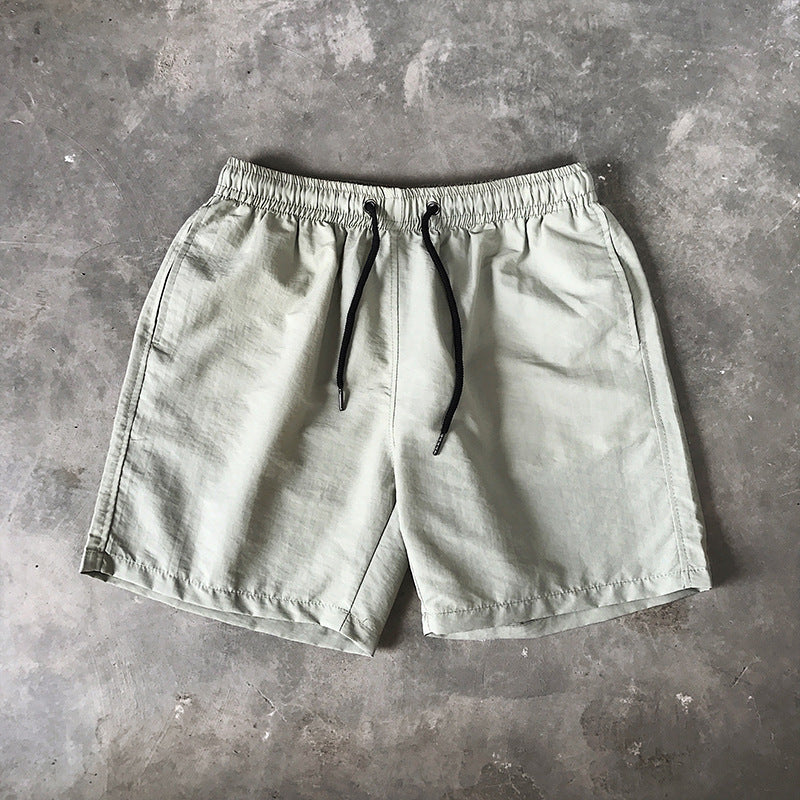 Men's Candy Color Beach Shorts – Casual Knee-Length Summer Shorts