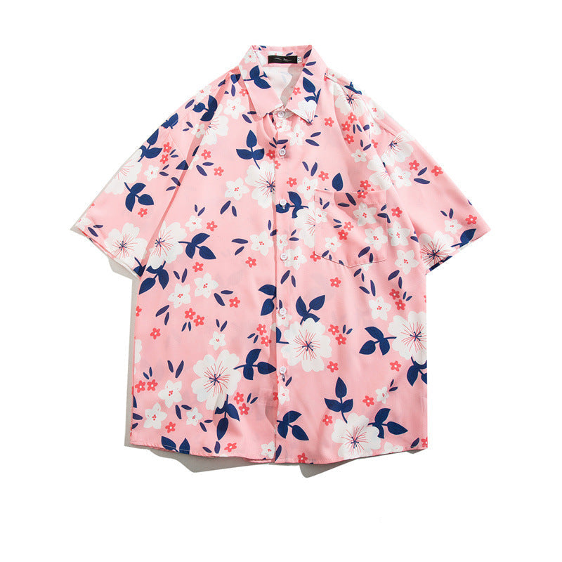 Quick-Dry Floral Hawaiian Beach Shirt | Men's & Women's Couple Style