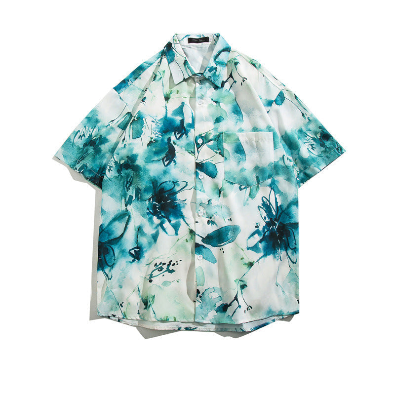 Quick-Dry Floral Hawaiian Beach Shirt | Men's & Women's Couple Style