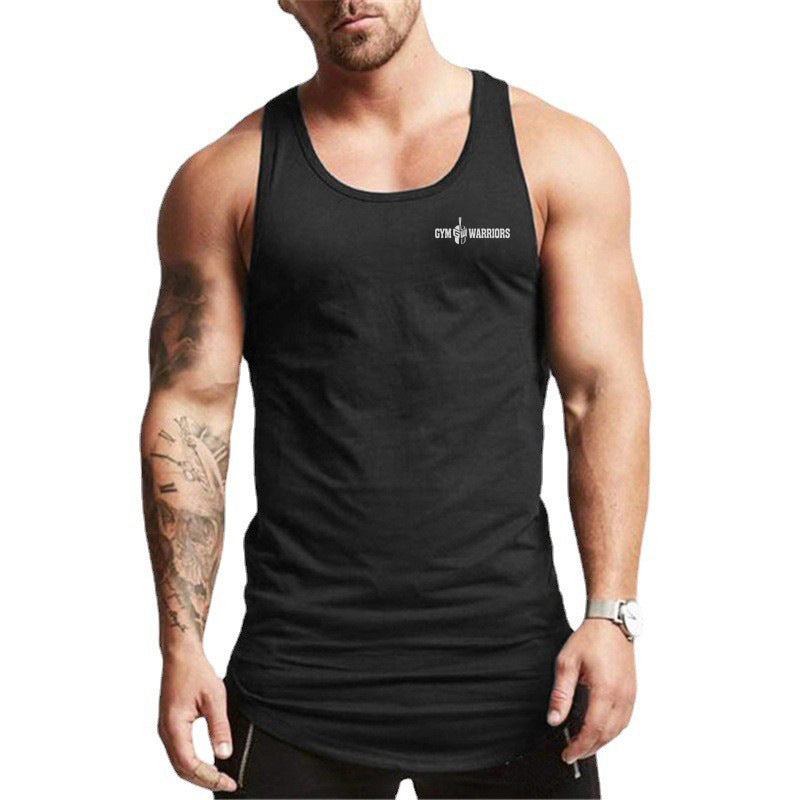 Men's Muscle Fit Cotton Gym Vest – Sweat-Absorbing Sleeveless Training Tank
