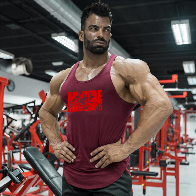 Men's Cotton Gym Vest – Muscle Fit Sleeveless Bodybuilding Tank Top