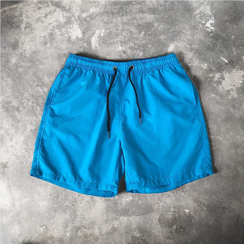Men's Candy Color Beach Shorts – Casual Knee-Length Summer Shorts