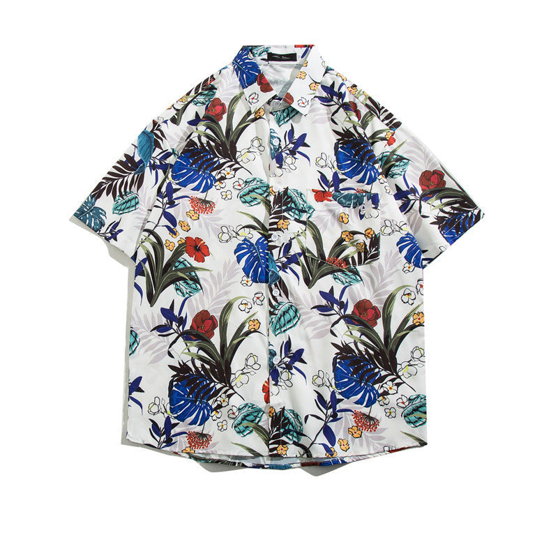 Quick-Dry Floral Hawaiian Beach Shirt | Men's & Women's Couple Style