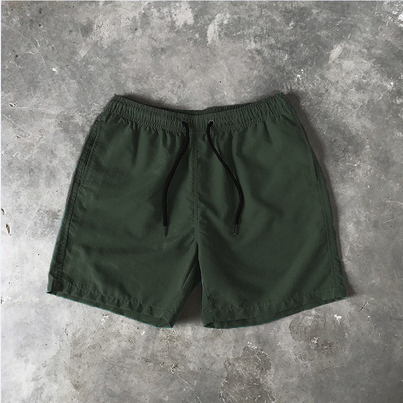 Men's Candy Color Beach Shorts – Casual Knee-Length Summer Shorts