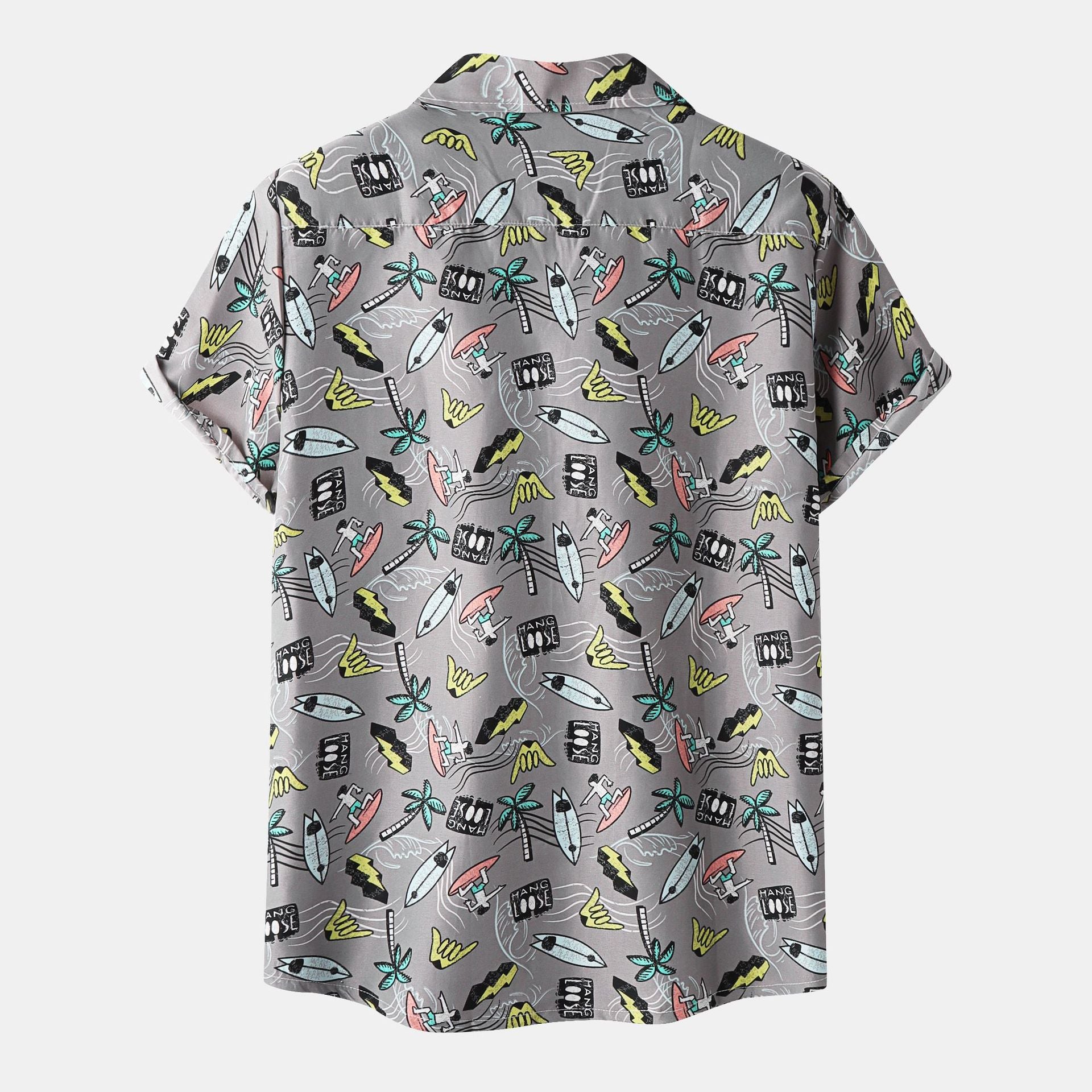 Men's Floral Print Hawaiian Vacation Shirt | Short Sleeve Beach Button-Down