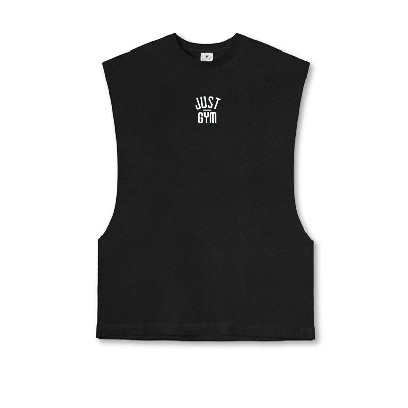 Men's Cut-Sleeve Gym Vest – Loose Fit Sleeveless Running & Training Tank