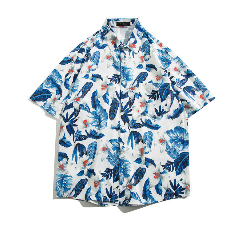 Quick-Dry Floral Hawaiian Beach Shirt | Men's & Women's Couple Style