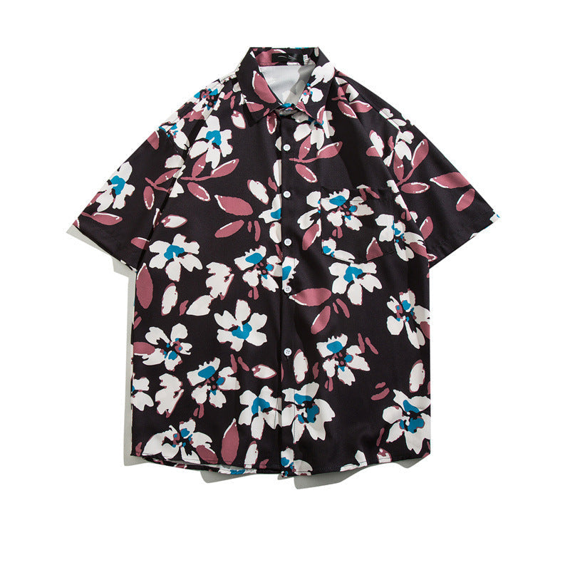 Quick-Dry Floral Hawaiian Beach Shirt | Men's & Women's Couple Style