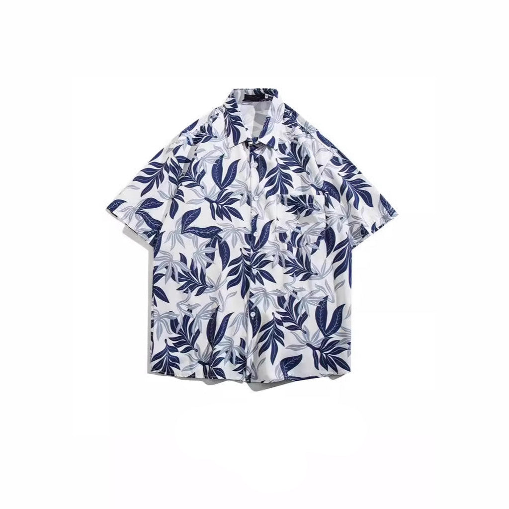 Quick-Dry Floral Hawaiian Beach Shirt | Men's & Women's Couple Style