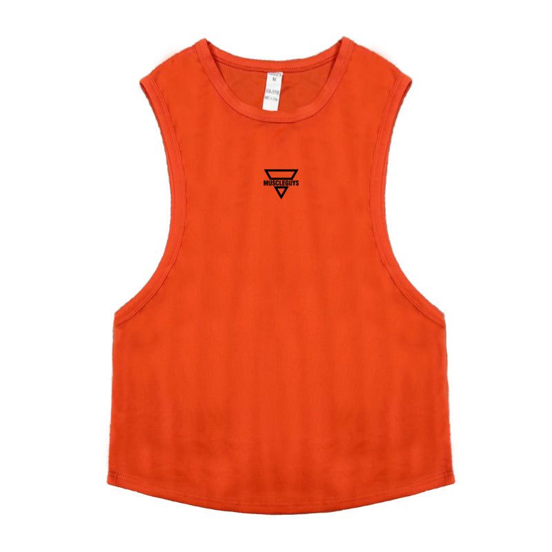 Men's Muscle Fit Sleeveless Training Vest – Loose Bodybuilding Tank Top