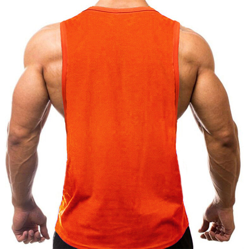 Men's Muscle Fit Sleeveless Training Vest – Loose Bodybuilding Tank Top