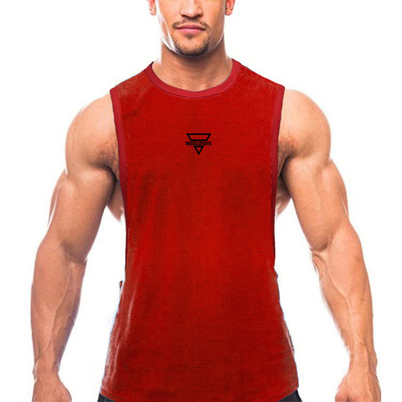 Men's Muscle Fit Sleeveless Training Vest – Loose Bodybuilding Tank Top