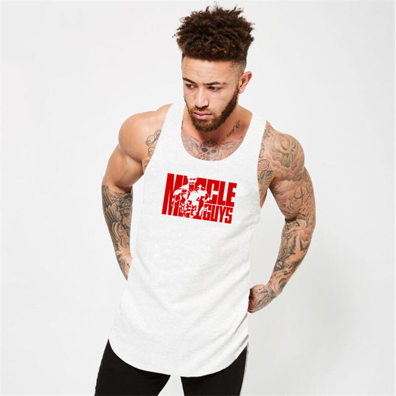 Men's Cotton Gym Vest – Muscle Fit Sleeveless Bodybuilding Tank Top