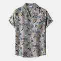 Men's Floral Print Hawaiian Vacation Shirt | Short Sleeve Beach Button-Down