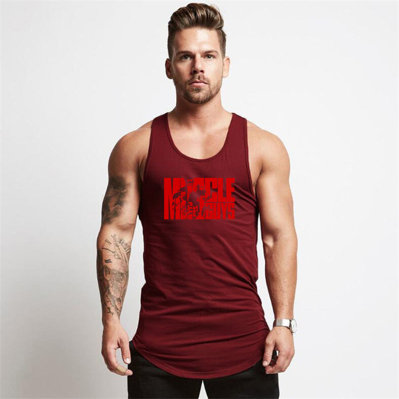 Men's Cotton Gym Vest – Muscle Fit Sleeveless Bodybuilding Tank Top