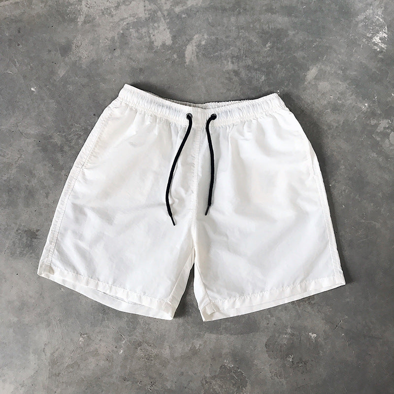 Men's Candy Color Beach Shorts – Casual Knee-Length Summer Shorts