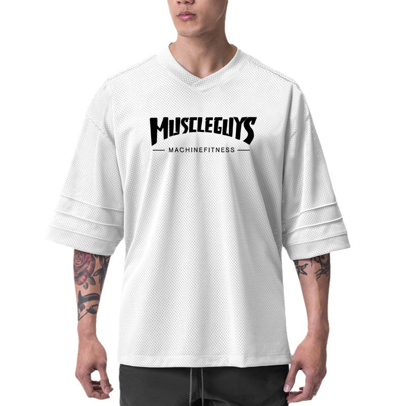 Men's Quick-Dry Workout T-Shirt – Loose Fit Breathable Sports Tee