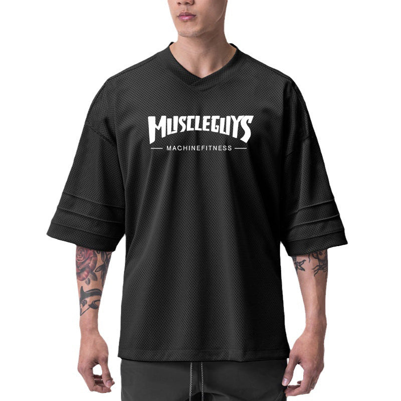 Men's Quick-Dry Workout T-Shirt – Loose Fit Breathable Sports Tee