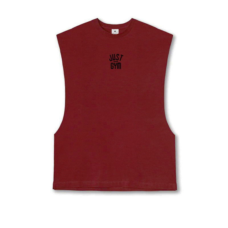 Men's Cut-Sleeve Gym Vest – Loose Fit Sleeveless Running & Training Tank