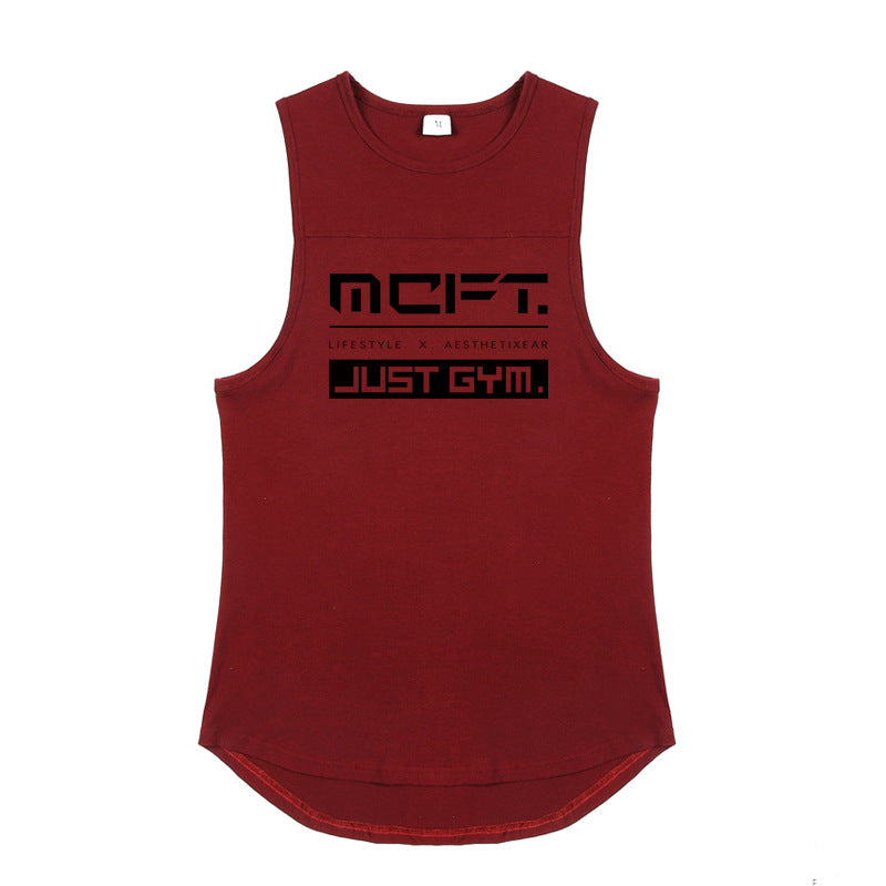 Men's Cotton Sports Vest – Loose Fit Sleeveless Gym Tank Top