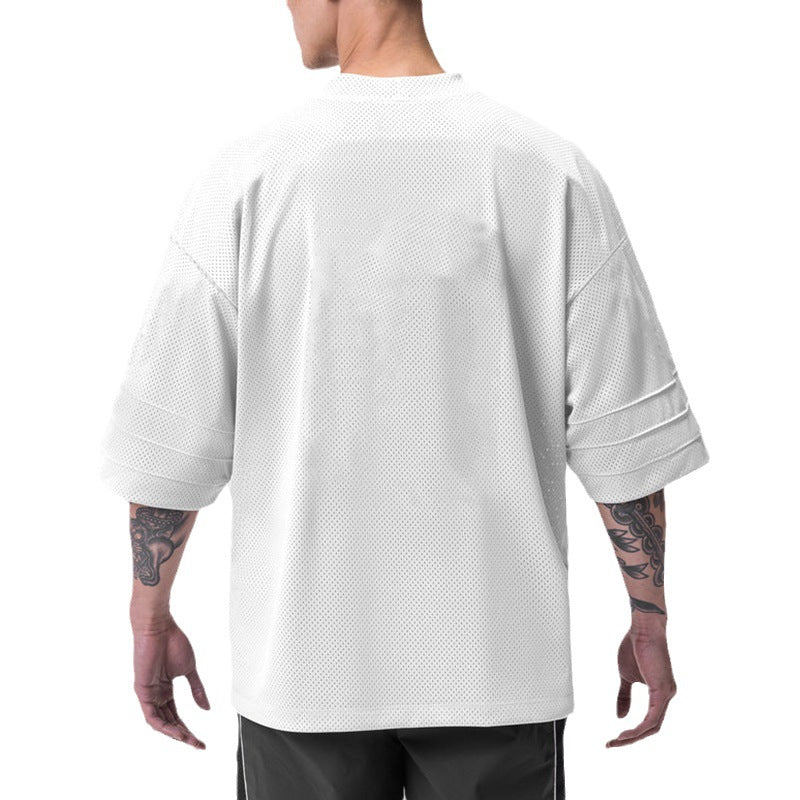 Men's Quick-Dry Workout T-Shirt – Loose Fit Breathable Sports Tee