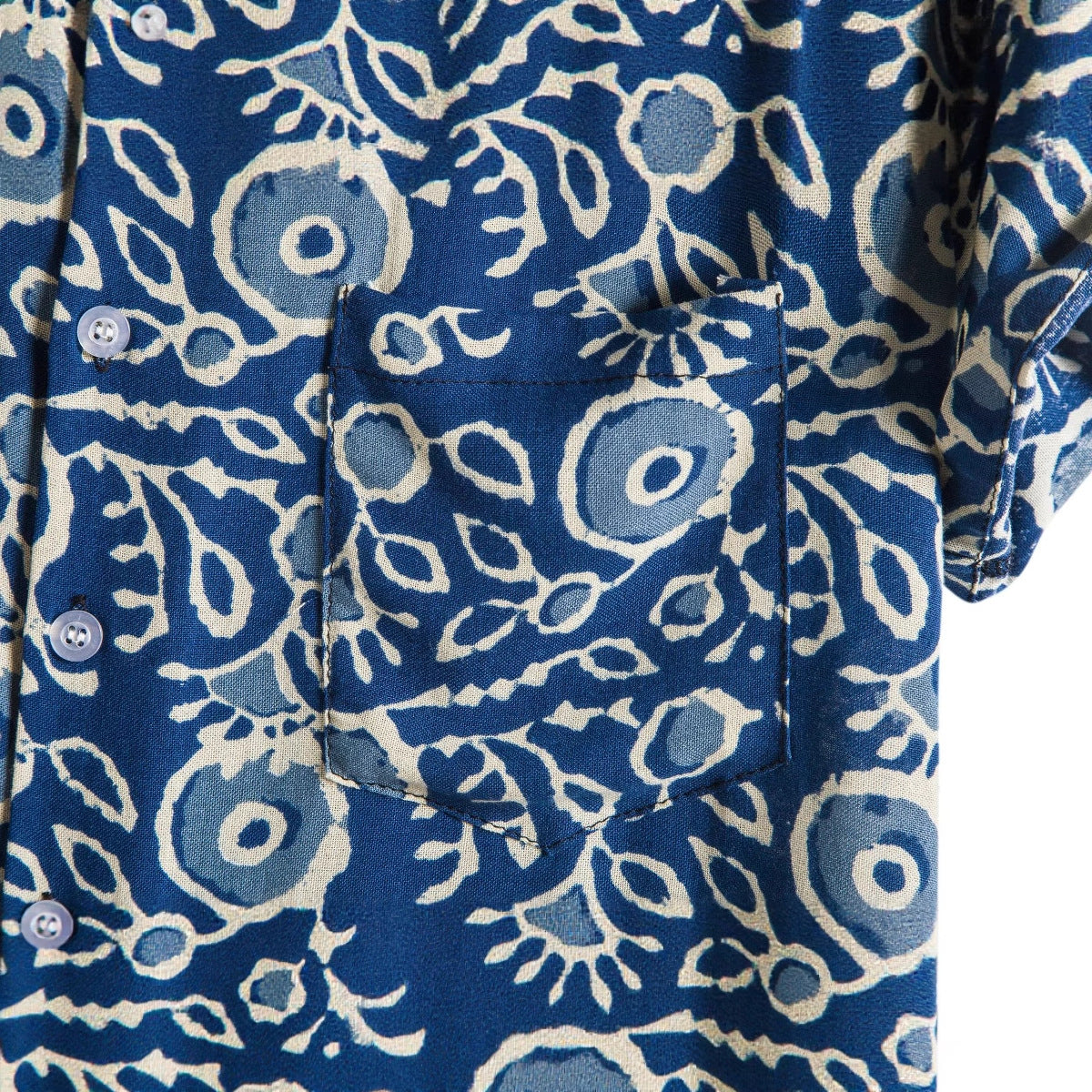 Men's Linen Floral Print Beach Shirt | Short Sleeve Holiday Button-Down