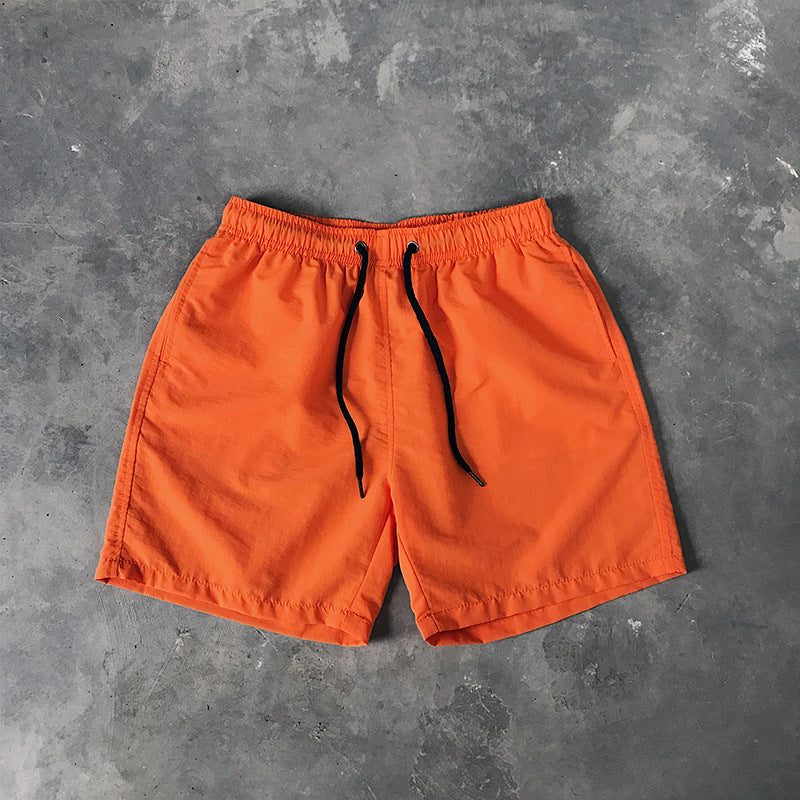 Men's Candy Color Beach Shorts – Casual Knee-Length Summer Shorts