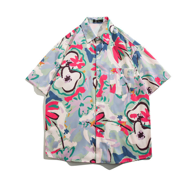 Quick-Dry Floral Hawaiian Beach Shirt | Men's & Women's Couple Style