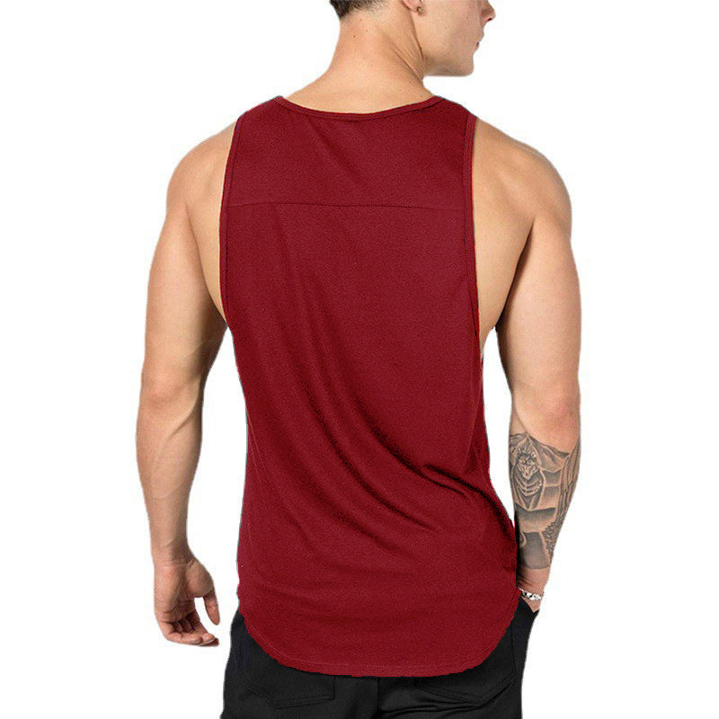 Men's Cotton Sports Vest – Loose Fit Sleeveless Gym Tank Top