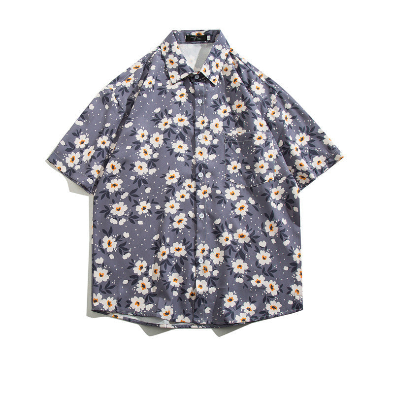 Quick-Dry Floral Hawaiian Beach Shirt | Men's & Women's Couple Style