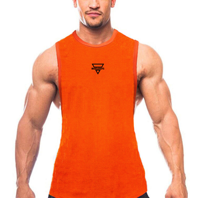 Men's Muscle Fit Sleeveless Training Vest – Loose Bodybuilding Tank Top