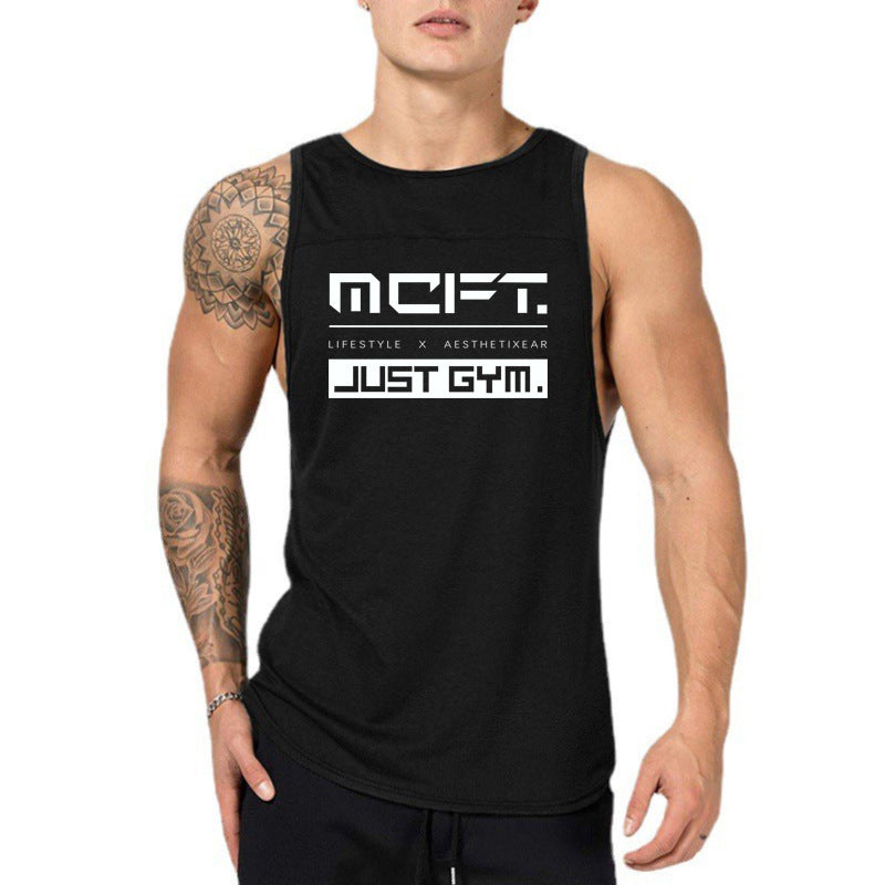 Men's Cotton Sports Vest – Loose Fit Sleeveless Gym Tank Top