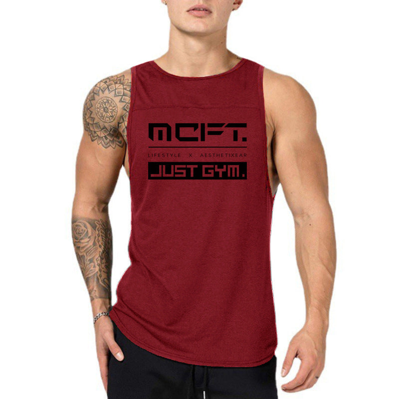 Men's Cotton Sports Vest – Loose Fit Sleeveless Gym Tank Top