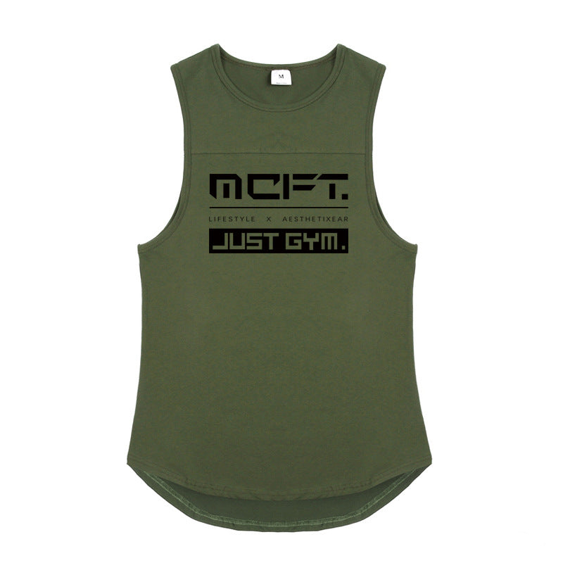 Men's Cotton Sports Vest – Loose Fit Sleeveless Gym Tank Top